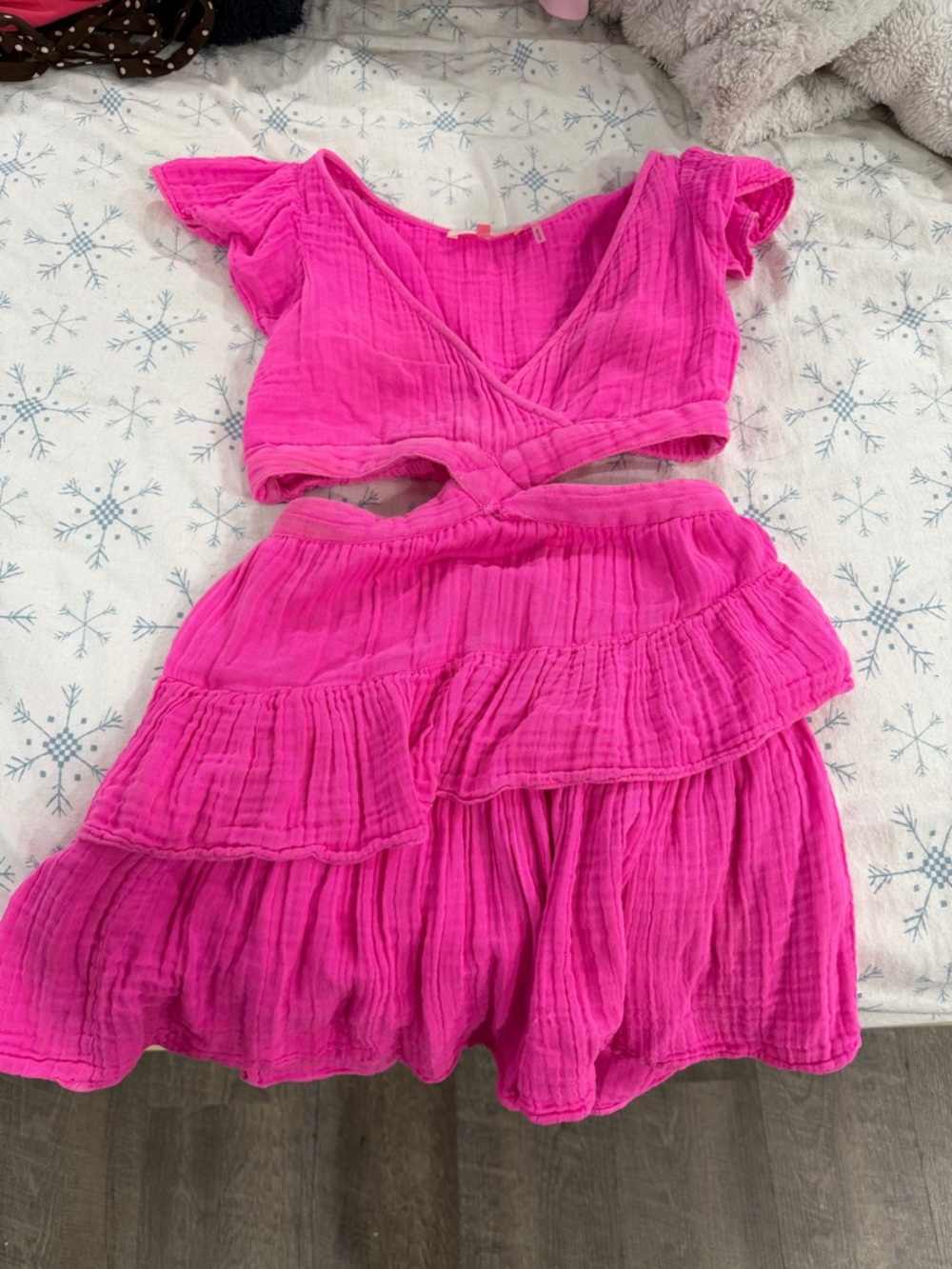 LoveShackFancy Hot Pink Gauzy dress